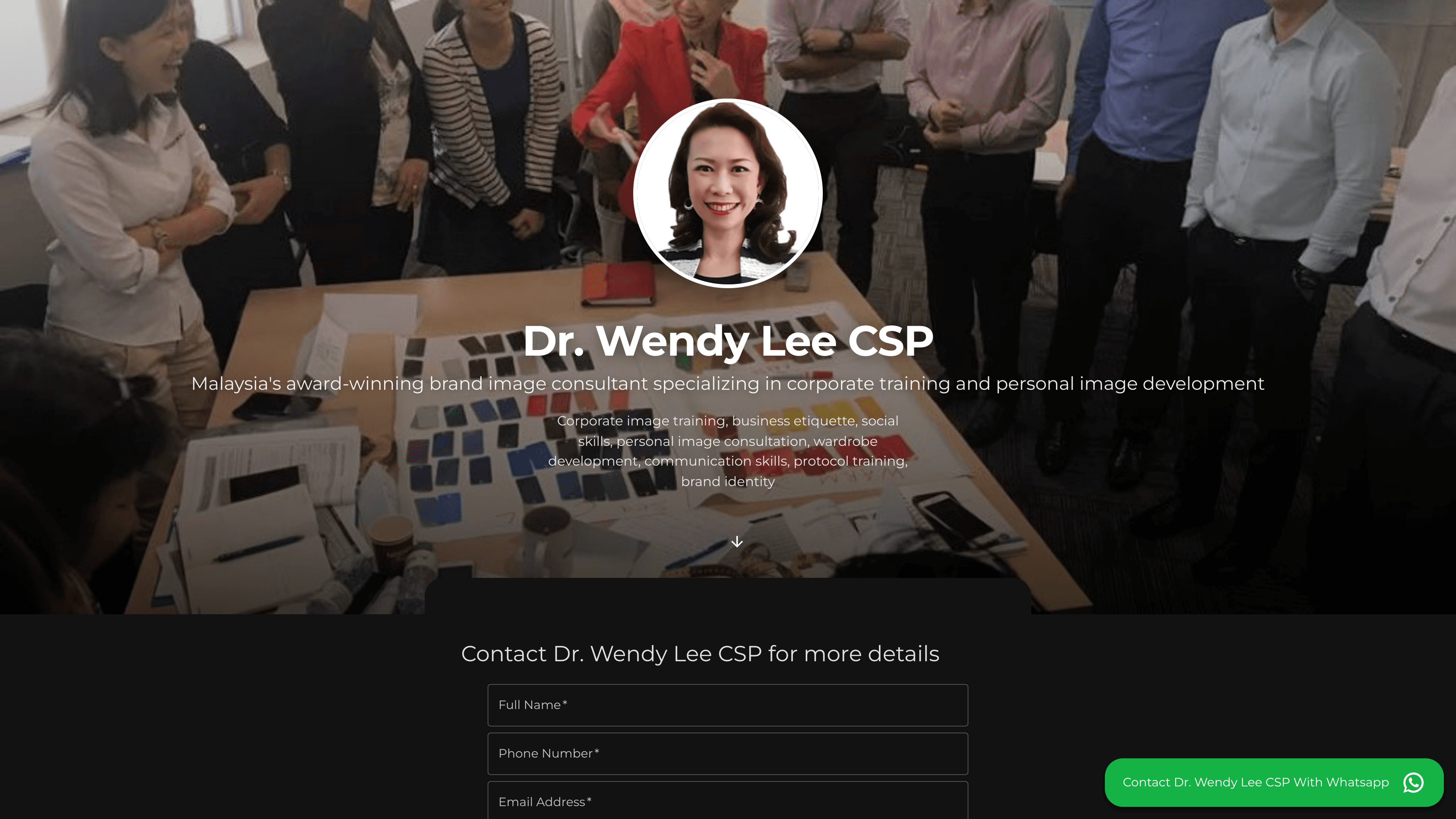 Dr. Wendy Lee CSP's speaker website preview