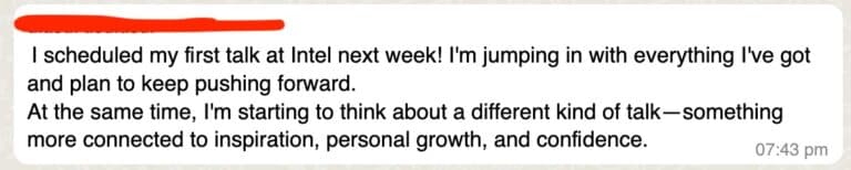 Speaker testimonial 1